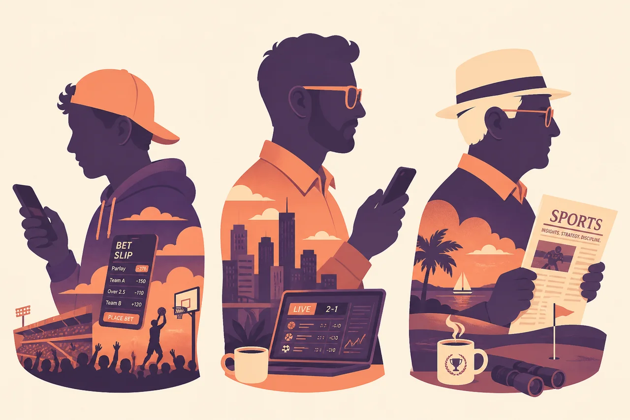 Cover illustration of three sports betting journeys for Serbian weekend players